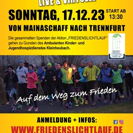 Lauf: Friedenslichtlauf von Mainaschaff nach Klingenberg/Trennfurt