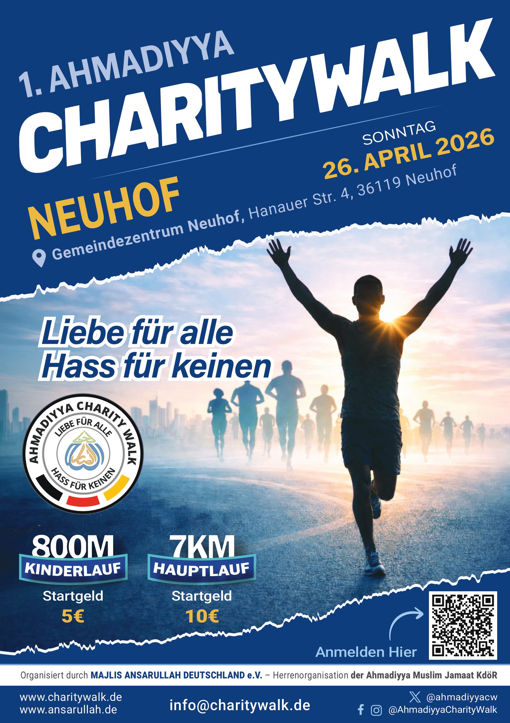 Lauf suchen - Hessen - 1. Ahmadiyya Charity Walk Neuhof